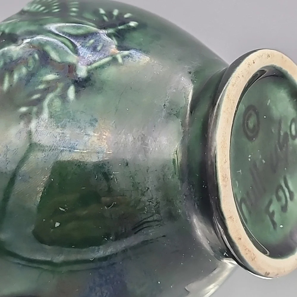 Hull Pottery Drip Glaze Eagle Small Pitcher‎ #F91 Green Vintage USA Americana